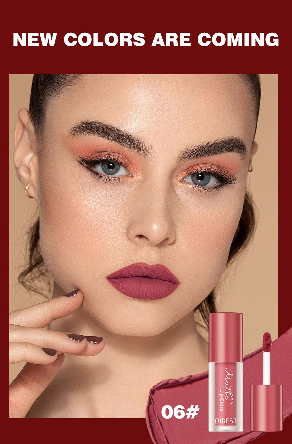 Cruelty-free Natural Velvet Lip Gloss Moisturizing Gloss Non-stick Cup Liquid Lip Glaze Waterproof Non-fading Matte Pigment