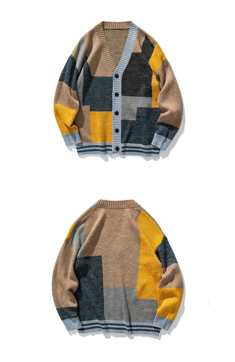 Custom Casual Super Slap Cardigan Knitted V-neck Men's Knitted Wool Sweater Overall Promotion Winter Knitted Men's Cardigan Sweater