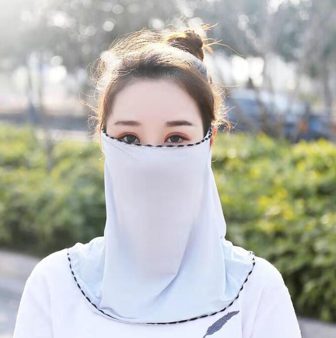 Summer Outdoor Travel Women's Sunscreen Veil Hood Breathable Mask