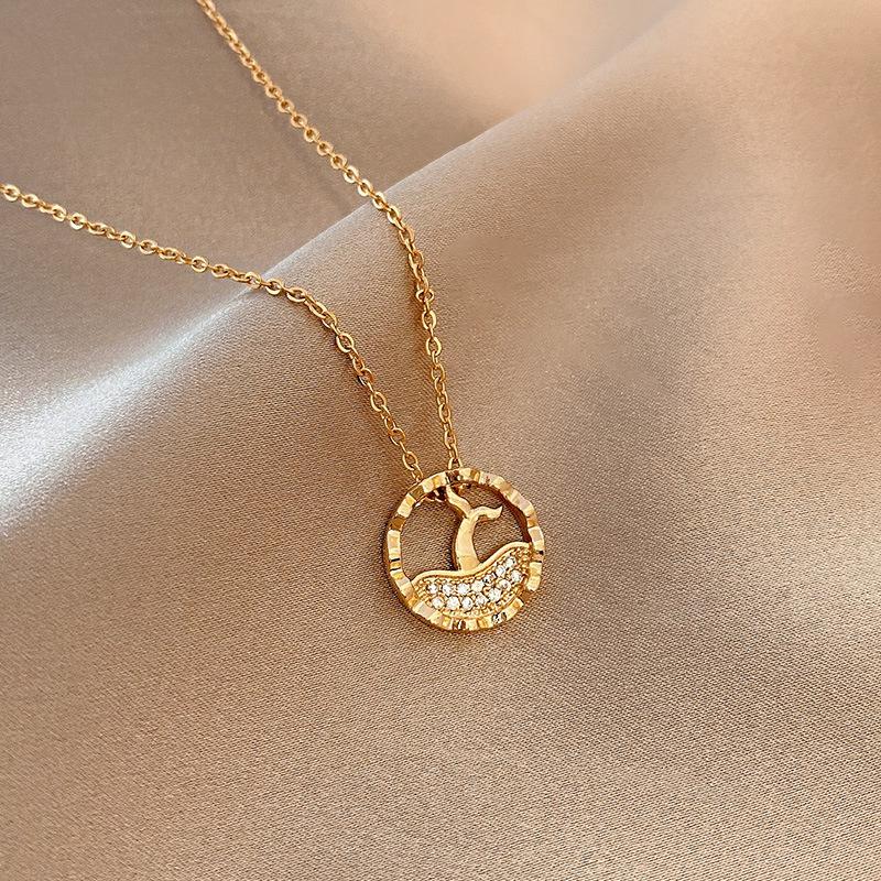 Cadena Para Mujer 18k Gold Plated Butterfly Heart Shaped Clover Custom Women's Necklace Stainless Steel Jewelry Necklace