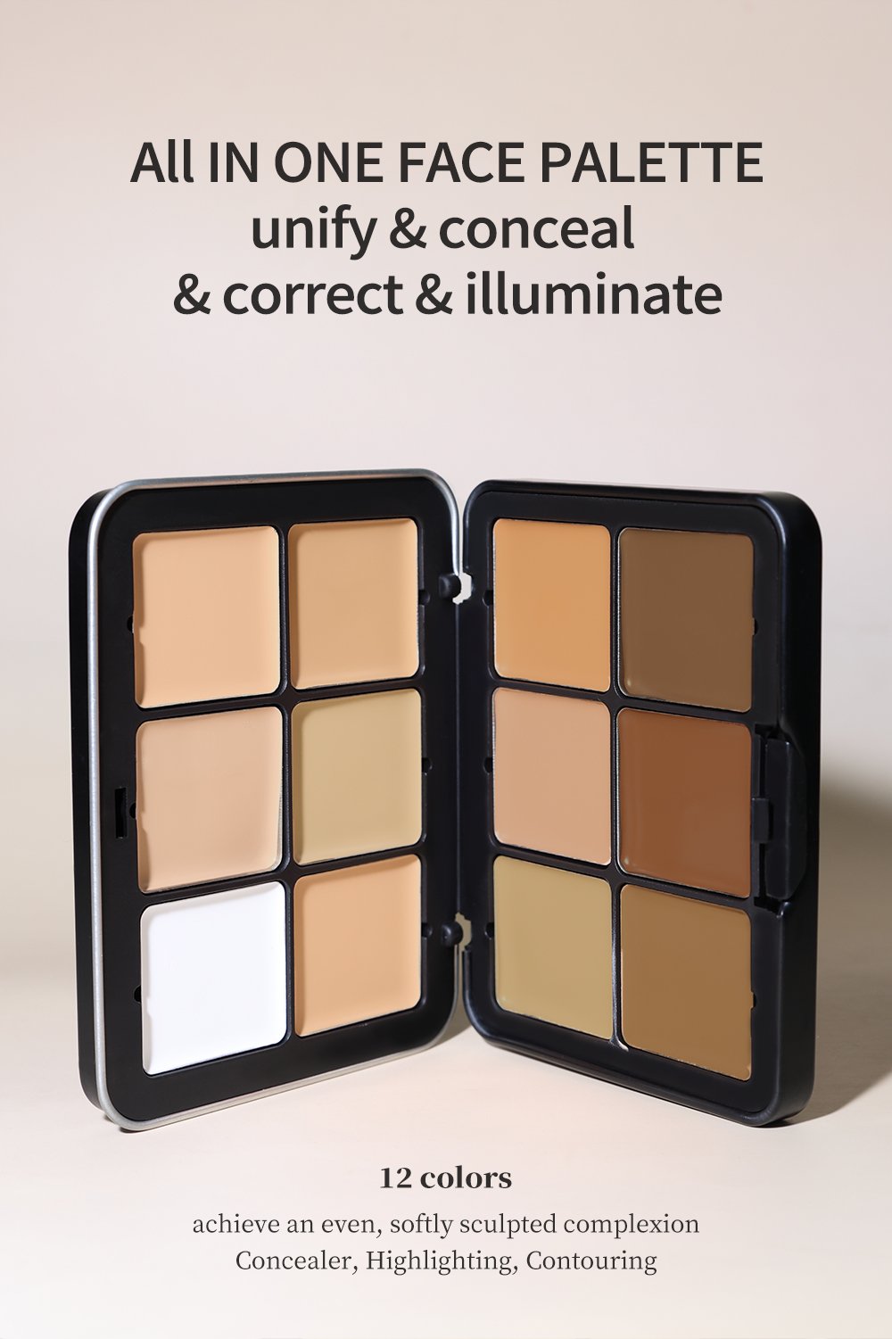 Facial Makeup Palette Contour Concealer 12 Color Cream Concealer Palette Private Label Professional Makeup