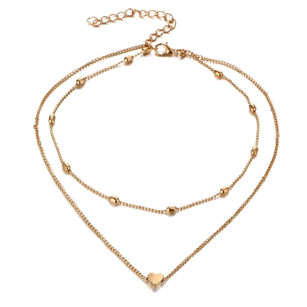 Fashion Bohemian Multilayer Gold Pendant Necklace For Women Wholesale NS180883