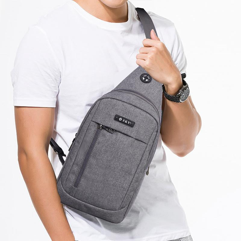 Large Capacity Korean Men's Leisure Chest Bag Wholesale Factory Simple Joker Shoulder Strap Waterproof Function