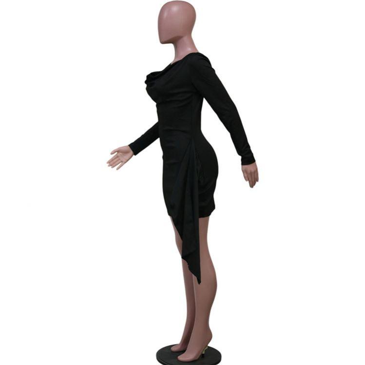 Women's Collar Long Sleeve Casual Wedding Dress Dress Dress Design Party Dress
