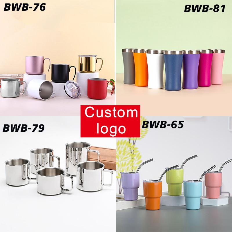 Custom Logo Gift Cup New 2024 Ceramic Logo Plastic Straw Stainless Steel Cup Variety Of Promotional Cups