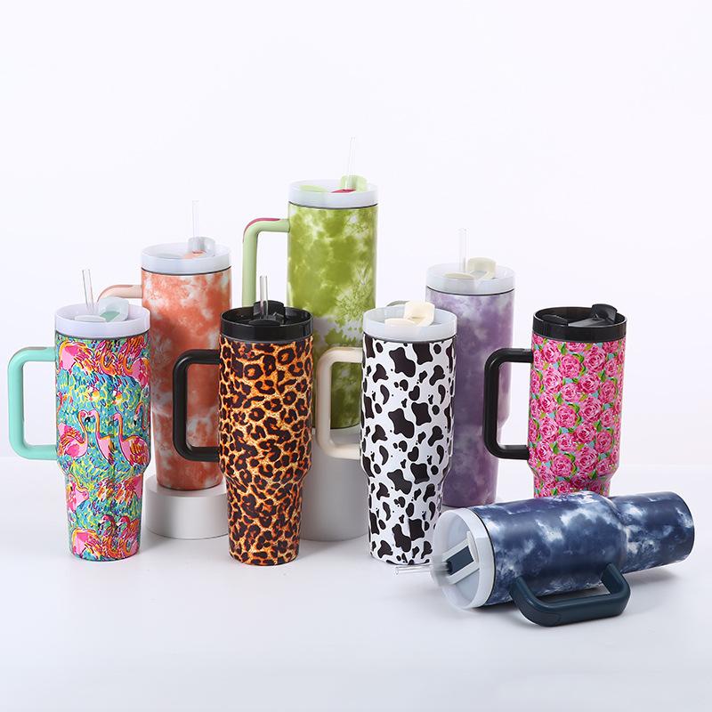 Custom 40 Ance Cup Adventure Stainless Steel Double Wall Vacuum Metal Travel Coffee Cup 40 Oz Tumbler With Handle
