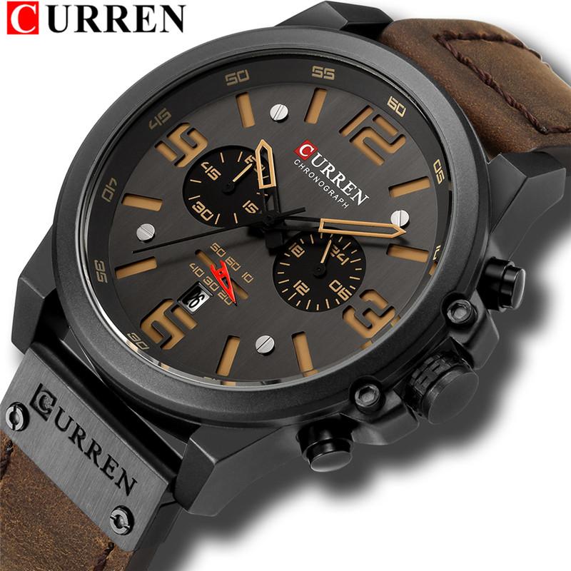 Relogio Men's Watch Top Brand Men's Sports Watch Leather Quartz Watch Erkek Saat Curren 8314