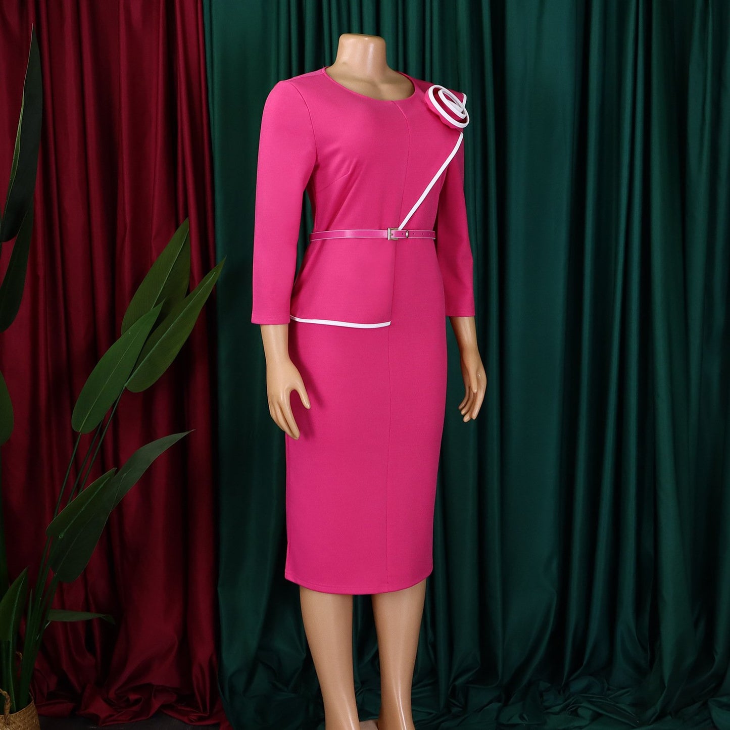 2025 Latest Design Spring Women's Casual Elegant O Collar Long Sleeve Office Women's African Women's Clothing