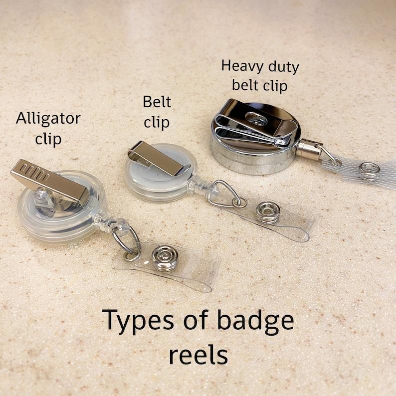 Custom Retractable Lanyard Acrylic Flat Back Care Nurse Accessories Badge Reel Bracket With ID Card Badge Bracket