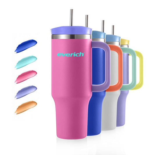 Portable Outdoor Custom Stainless Steel 40 Oz With Handle Straw Double Wall Coffee Mug Travel Insulated Beer Mug
