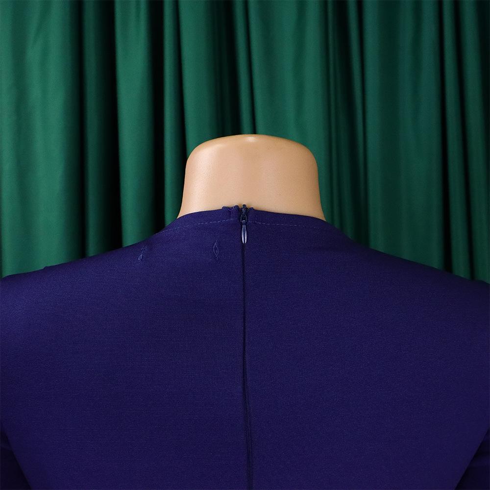 Spring And Autumn New Fashion Women's Long-sleeved O-collar Slim-fit Vestibule Office Women A- Line Pencil Skirt