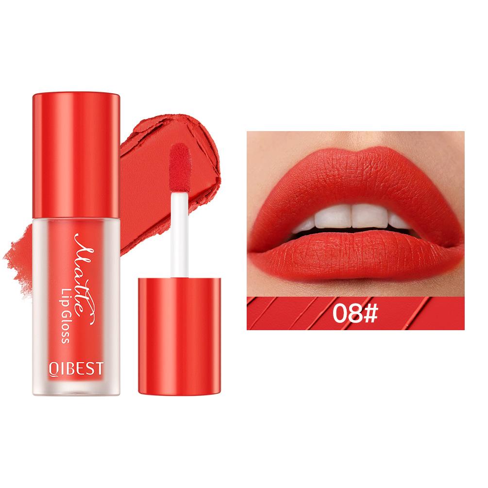 Cruelty-free Natural Velvet Lip Gloss Moisturizing Gloss Non-stick Cup Liquid Lip Glaze Waterproof Non-fading Matte Pigment
