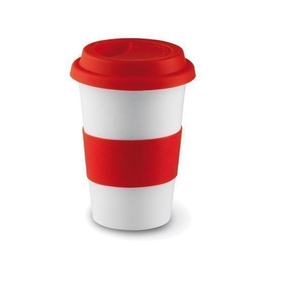 Unionpromo High Quality Ceramic Mug Coffee Cup With Silicone Lid