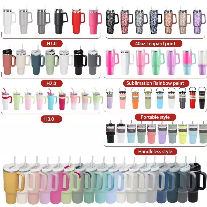 Custom 40 Ance Cup Adventure Stainless Steel Double Wall Vacuum Metal Travel Coffee Cup 40 Oz Tumbler With Handle