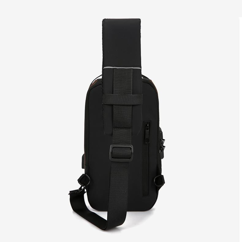 New Fashion Anti-theft Chest Bag Waterproof Crossbody Hanging Bag Nylon U Disk Men's Chest Bag