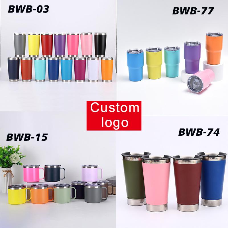 Custom Logo Gift Cup New 2024 Ceramic Logo Plastic Straw Stainless Steel Cup Variety Of Promotional Cups