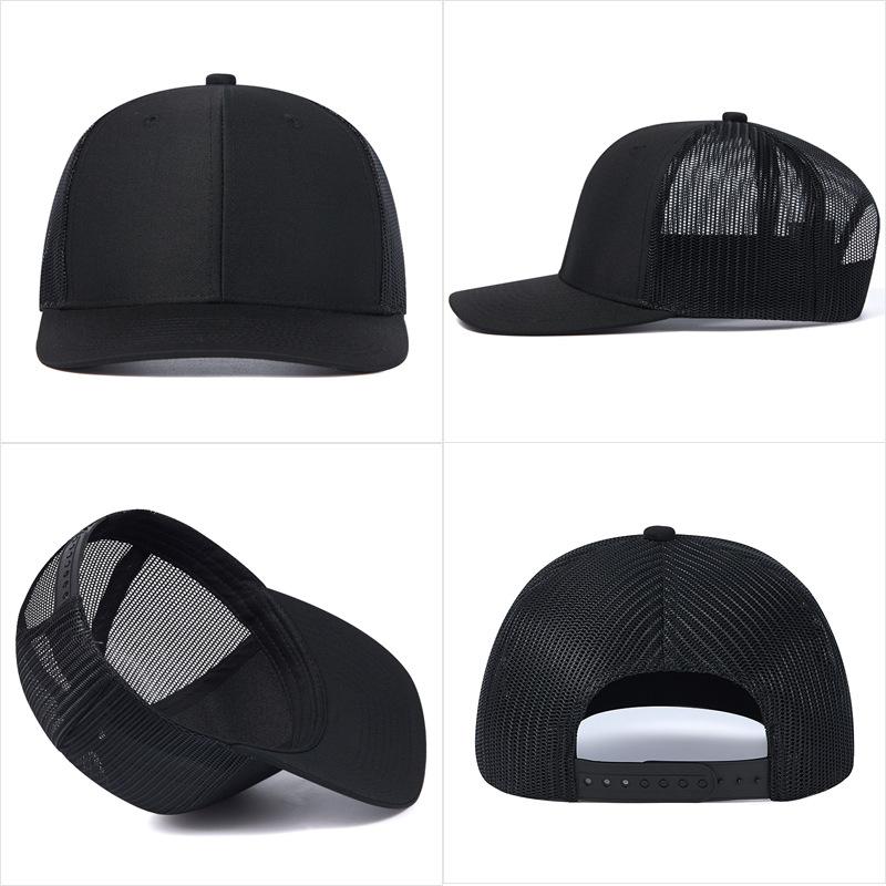 Wholesale Custom Logo Adjustable Size Cotton Snapshot Mesh Hat Men And Women Outdoor Sports Running Mesh Baseball Cap