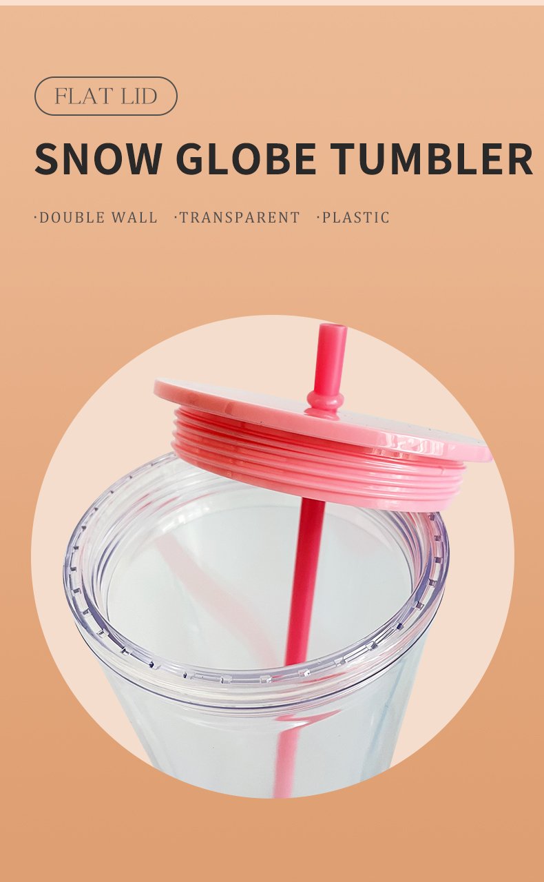 RTS Color Jelly 16 Oz Children's Acrylic Can With Lid And Straw Clear Plastic Cup-Shaped Drink For UV DTF Packaging