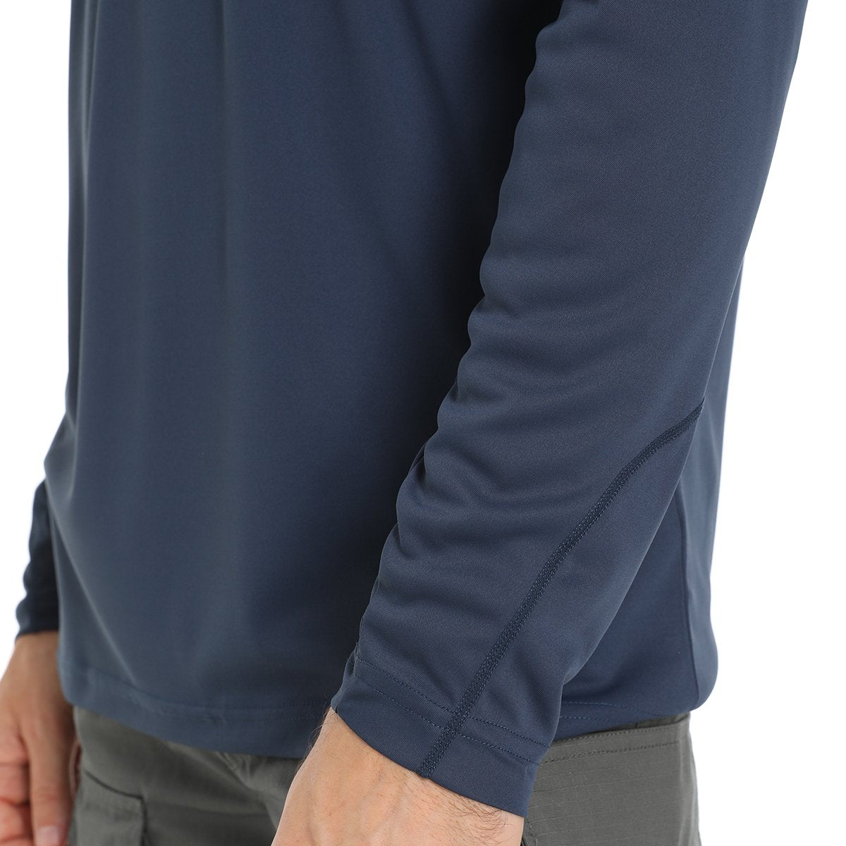 US Size In Stock Blank Wicking Breathable Upf50 Men's Performance Long Sleeve Fishing Shirt