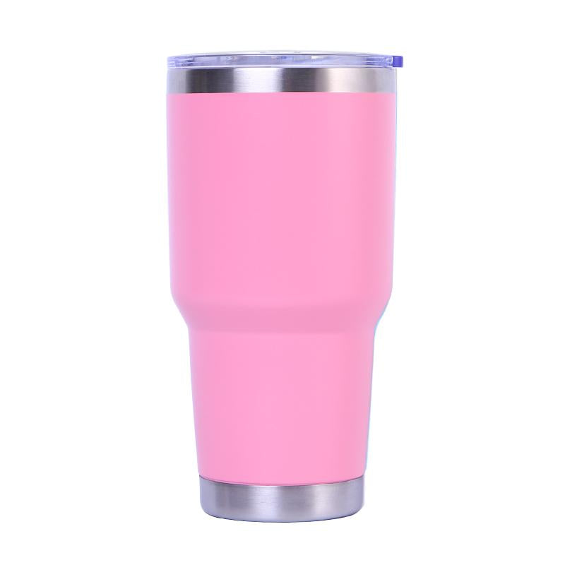 Custom Logo Powder Coated Metal Cup Double Wall Vacuum Insulated Stainless Steel 20 Oz 30 Oz Car Tumbler Cup Travel Coffee Mug