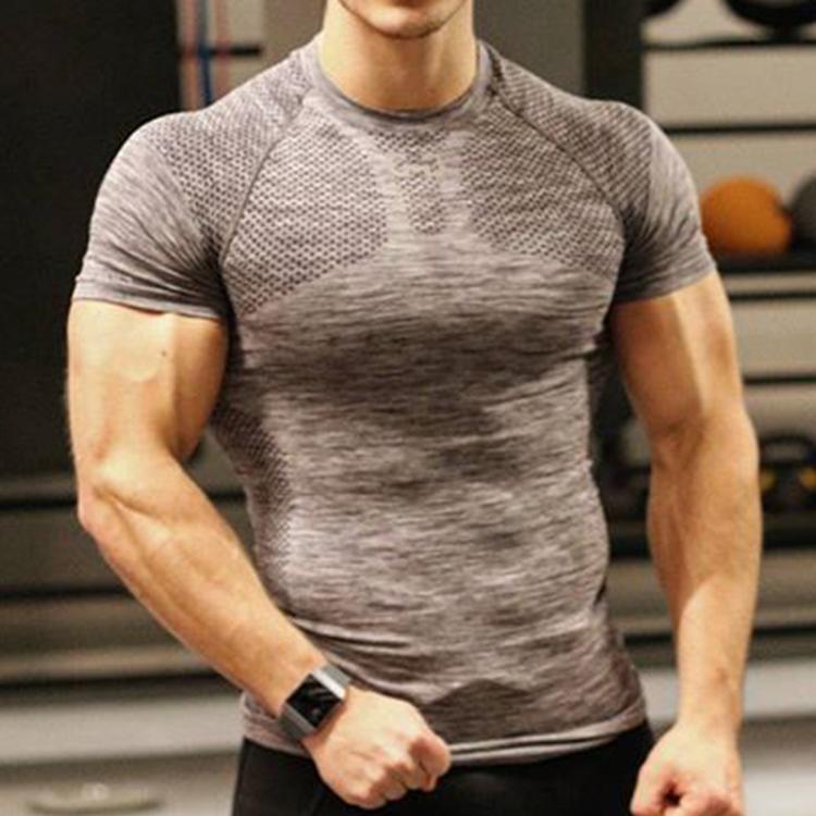 Wholesale Crew Neck Breathable Sports T-shirt Quick Dry Custom T-shirt Gym Men's T-shirt