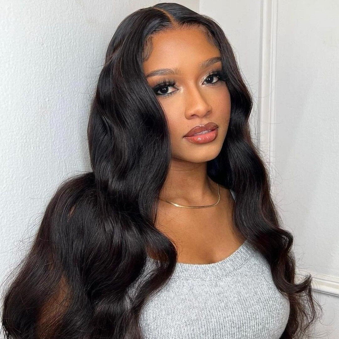 Cross-border European And American Human Hair Wig Wholesale Full Head Cover Natural Black Big Wave Head Cover Straight Hair