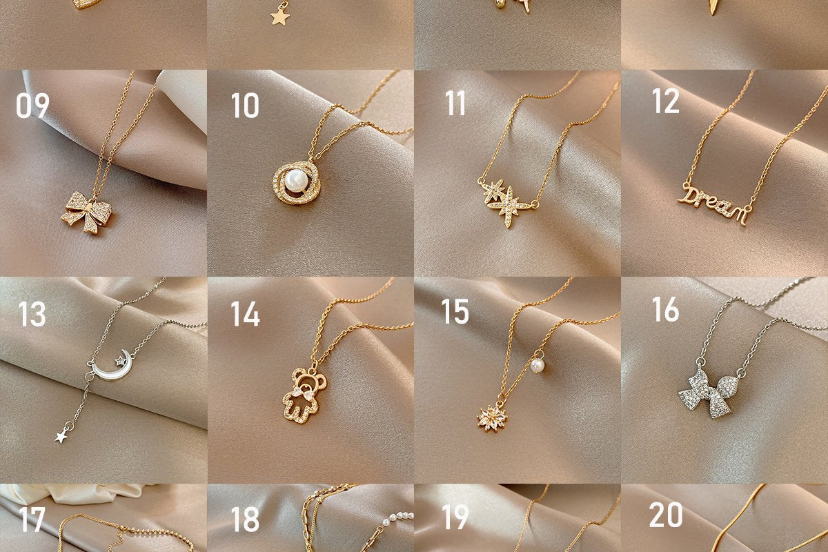 Cadena Para Mujer 18k Gold Plated Butterfly Heart Shaped Clover Custom Women's Necklace Stainless Steel Jewelry Necklace