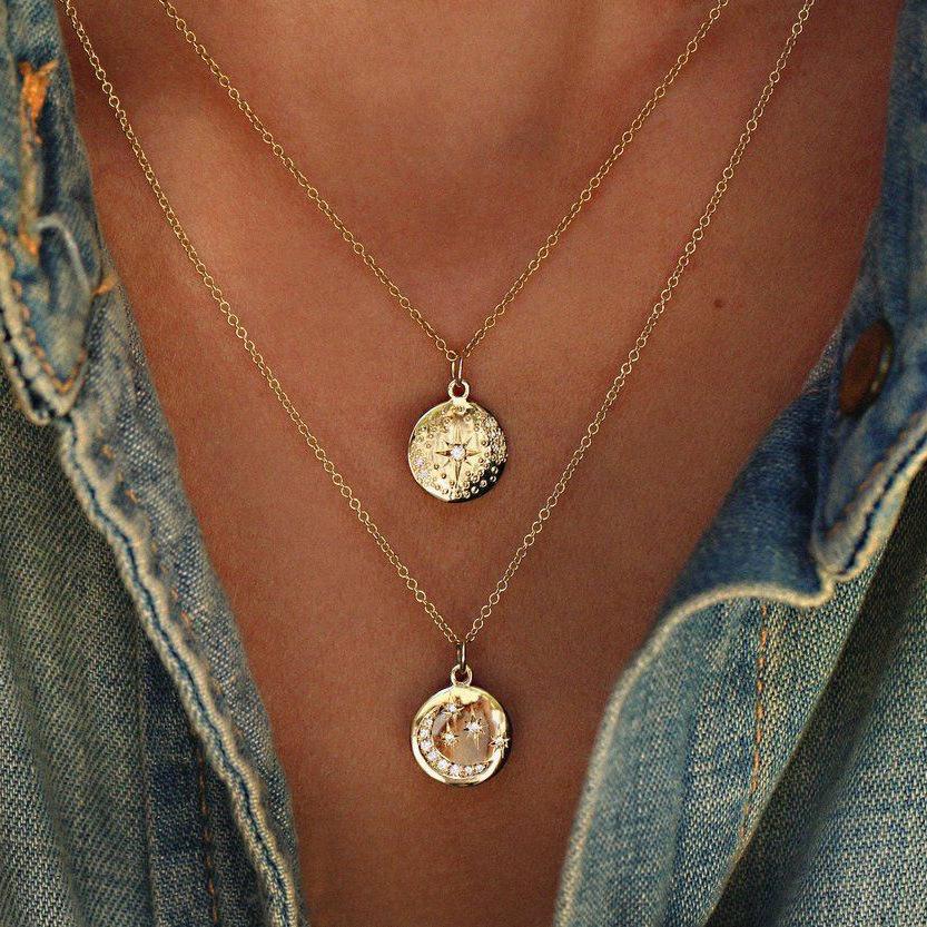 Fashion Bohemian Multilayer Gold Pendant Necklace For Women Wholesale NS180883