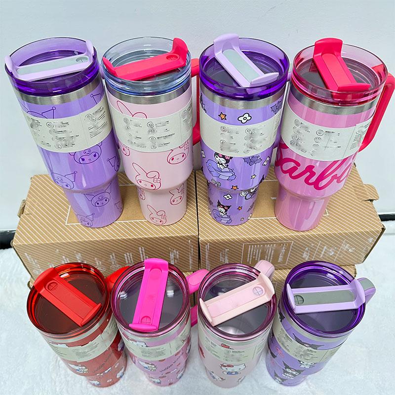 Wholesale Custom Cartoon Logo Cup 40 Oz Outdoor Portable Travel Mug 304 Stainless Steel Insulated Tumbler 40 Oz With Handle
