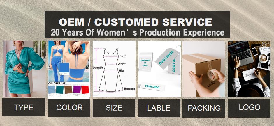 Knitwear Clothing Manufacturer Open Back Decorative Knitted MIDI Dress Rib Sweater Summer Knitted Dress Women