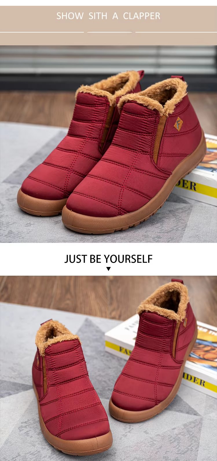New Cheap Winter High-top Warm Plush Unisex Snow Boots Waterproof Large Size Comfortable Lightweight Women's Snow Boots
