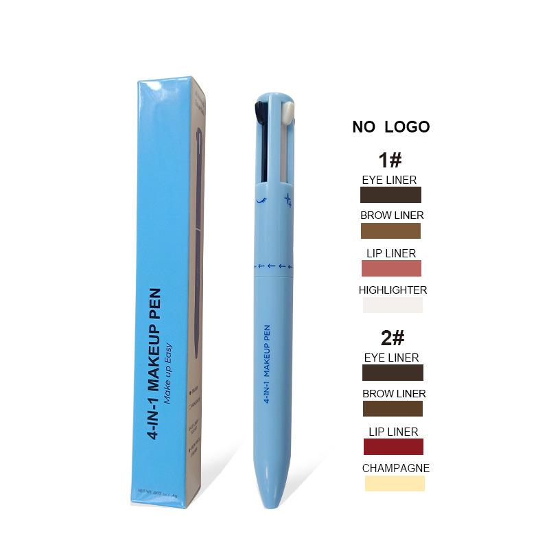 Multi-effect 4-in -1 Eyeliner Vegetarian Cruelty-free Black Waterproof Cream 4 Color Eyeliner Multifunctional Eyeliner