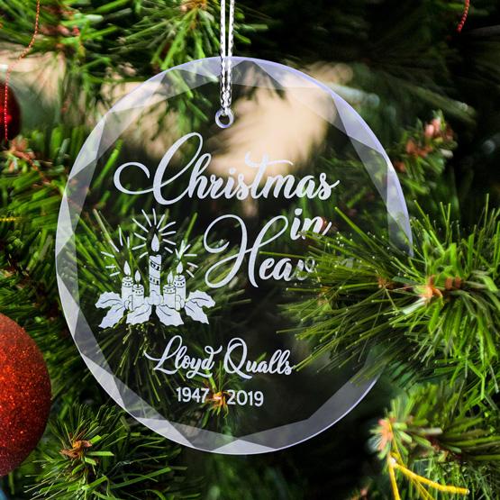 Personalized Engraved Logo Crystal Christmas Decoration Gift Hanging Christmas Tree Custom Crystal Glass Ornaments