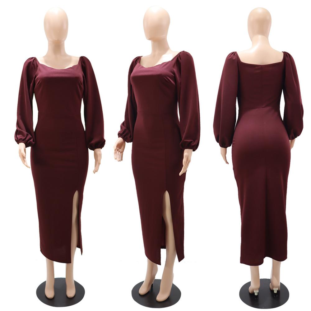 Wholesale Women Elegant Long Sleeve Midi Women