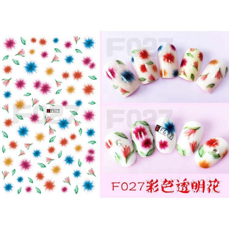 New Nail Art Stickers & Decals Packaging Flower Design And Fashion Custom 2d/3d Nail Art Stickers