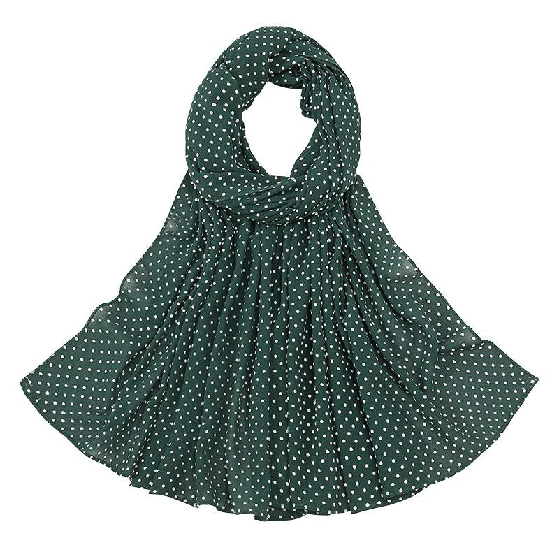 New Solid Color Foam Dot Chiffon Veil Monochrome Breathable Dot Long Veil Sunscreen Shawl Decoration Wholesale
