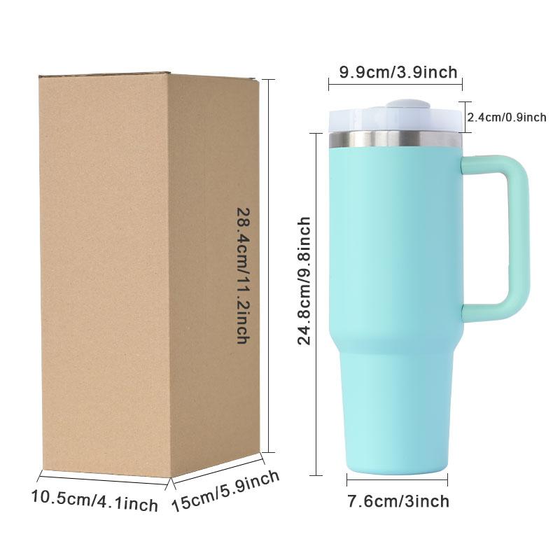 Custom Logo 40 Oz Cup H2.0 Mug 40 Oz Stainless Steel Outdoor Tumbler With Handle And Straw