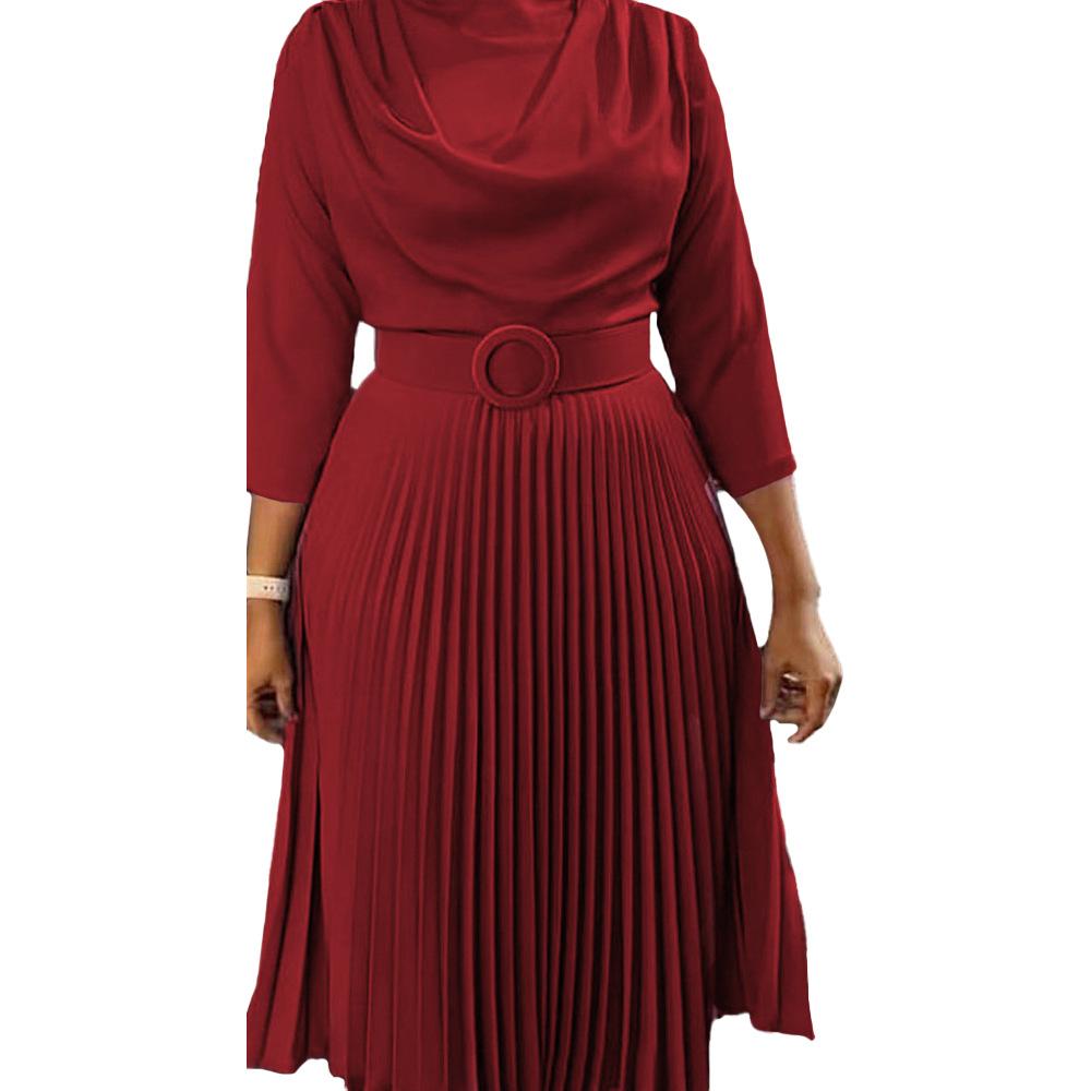 New Design African Career Clothing Spring Fashion African Clothing Chiffon Pleated Skirt
