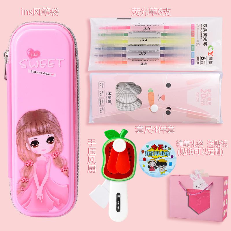 Children's Kindergarten School Supplies Cartoon Gift Box Student Boys Girls Stationery Suit