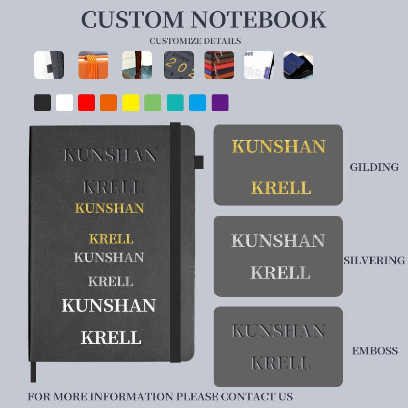 Customized Logo Hard Cover Notebook B5, A5, A6 Pu Laser Engraving Gift Logo Unique Notebook Journal Plan Notebook Customizable