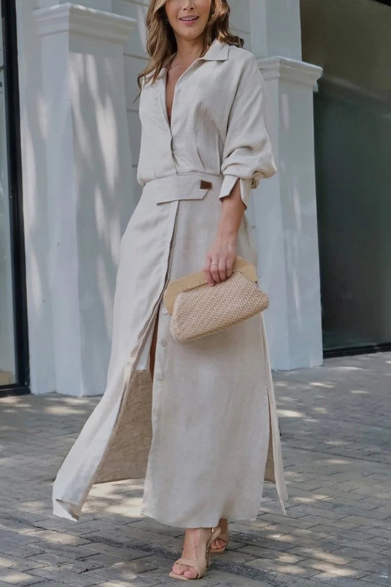 2024 Trendy Autumn New Women's European And American Women's Shirt Dress Long Sleeve Shirt Dress Women's Clothing