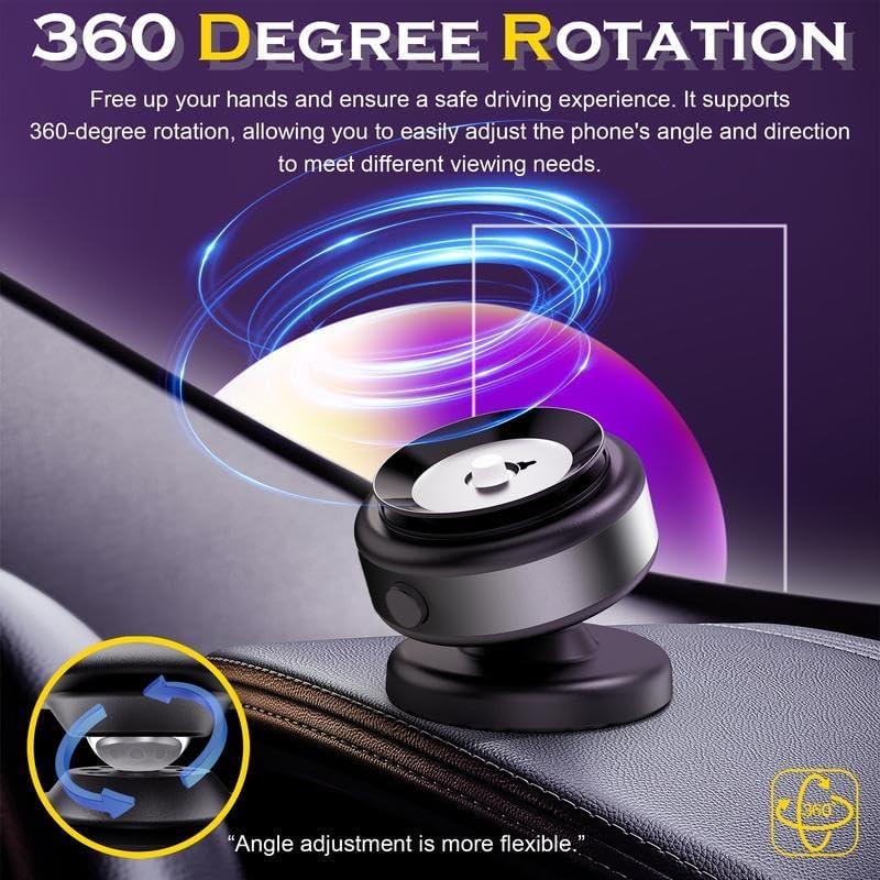360 Degree Rotating Stable Glass Vacuum Suction Vacuum Battery Mobile Desk Stand Car Magnetic Phone Holder