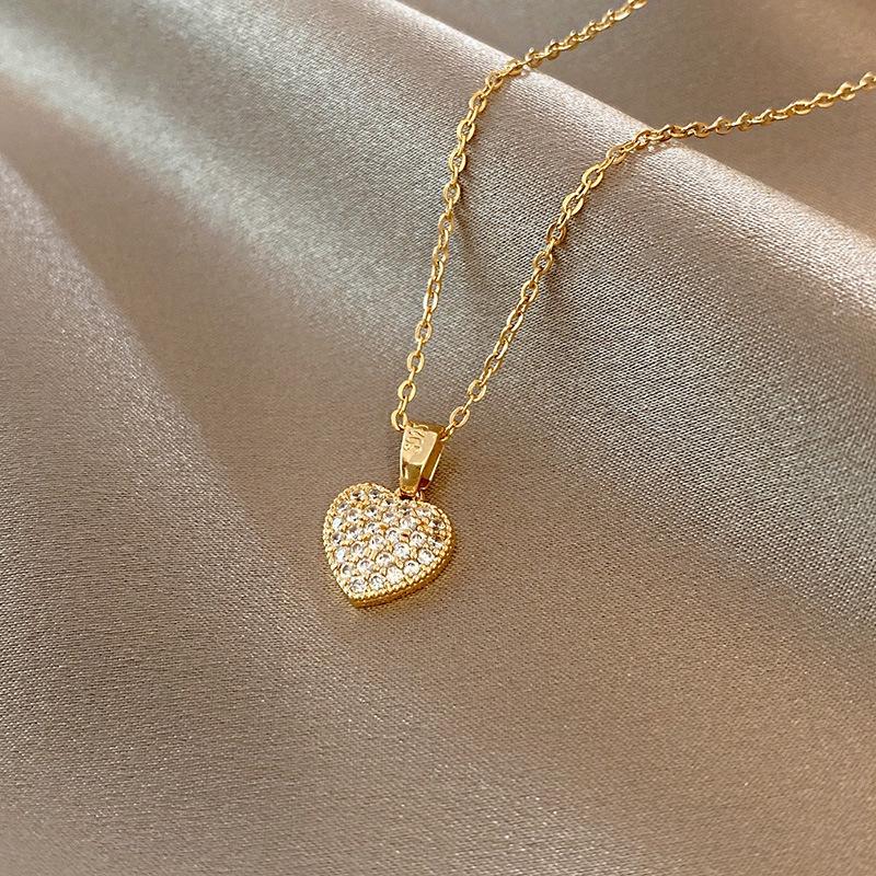 Cadena Para Mujer 18k Gold Plated Butterfly Heart Shaped Clover Custom Women's Necklace Stainless Steel Jewelry Necklace