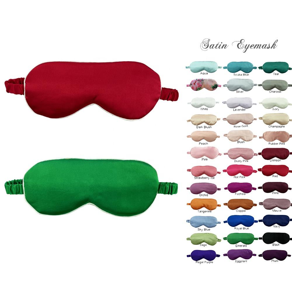 Ready To Ship Smooth And Soft Silk Satin Sleep Eye Mask 35 Color In Stock Wholesale Generation Eye Mask And Accessories