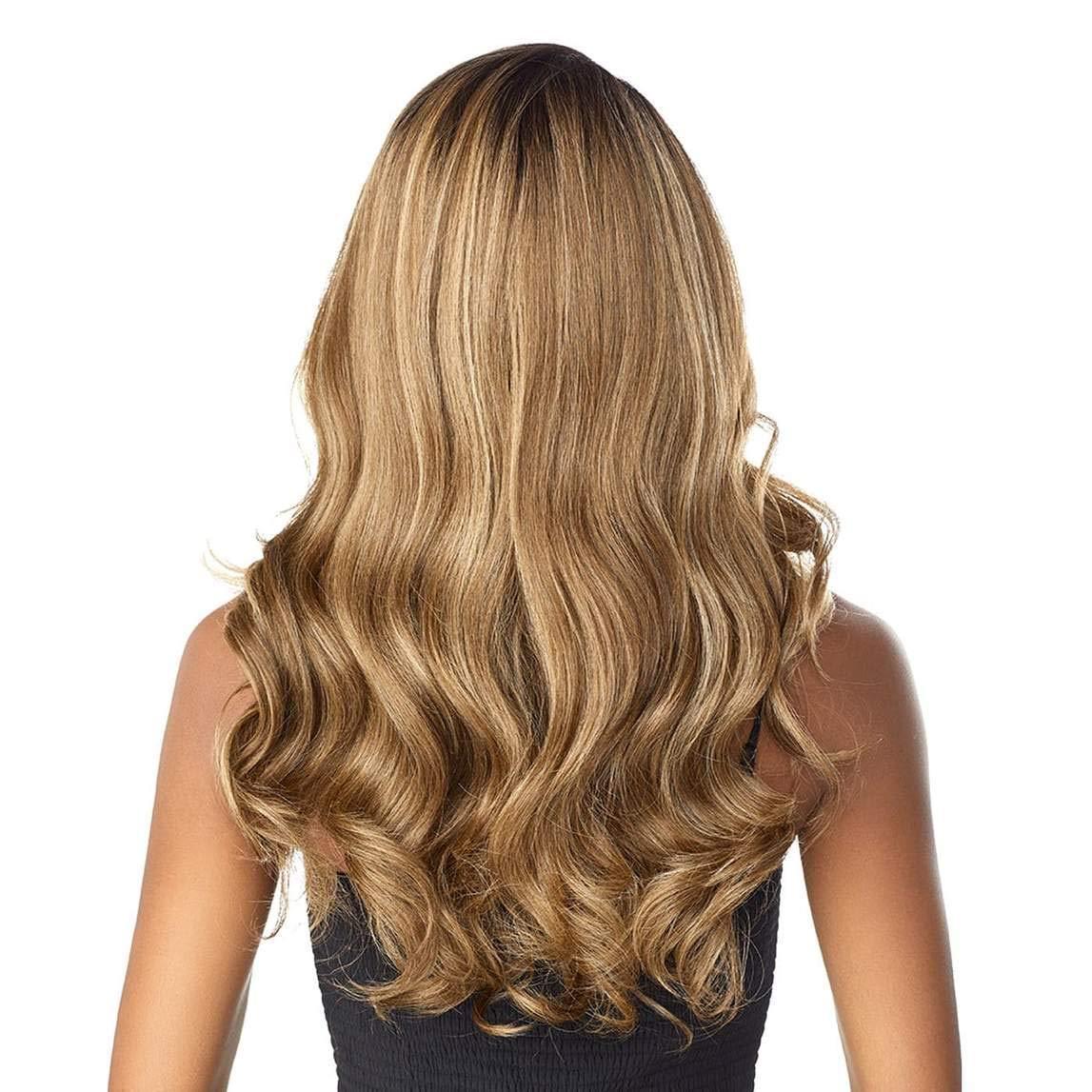 European And American Women Brown Fashion Chemical Fiber Headgear Wavy Long Curly Hair Synthetic Human Hair