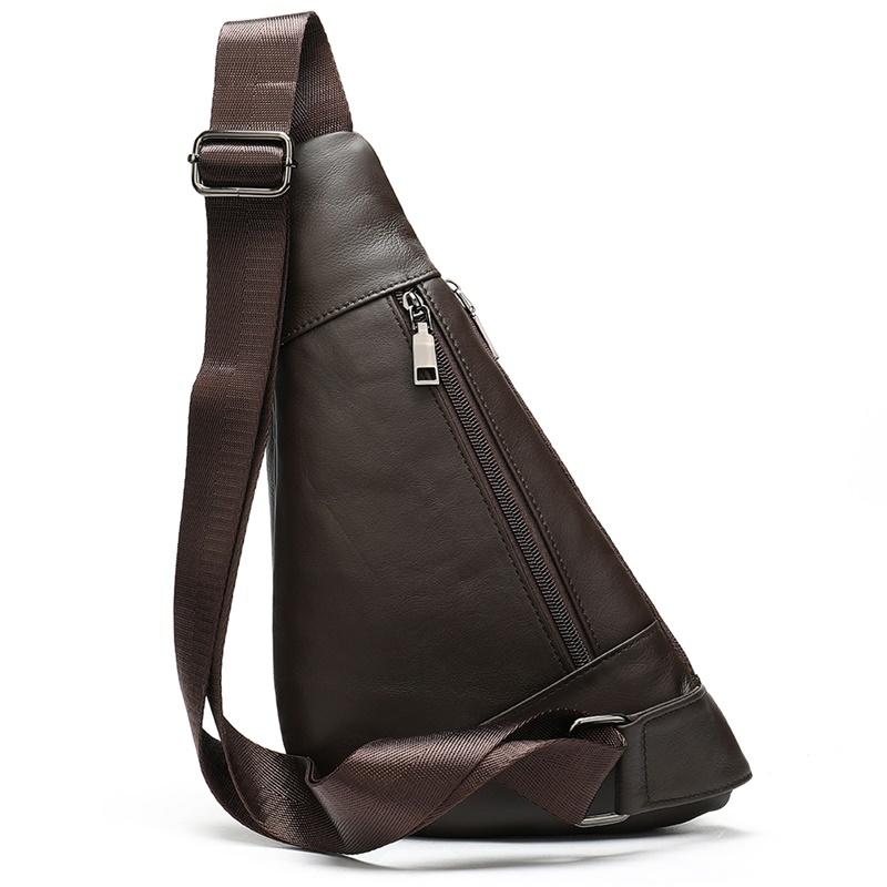 MARRANT Shoulder Bag Men's Outdoor Travel Camping Backpack Genuine Leather Men's Crossbody Sling Bag Genuine Leather Men's Chest Bag