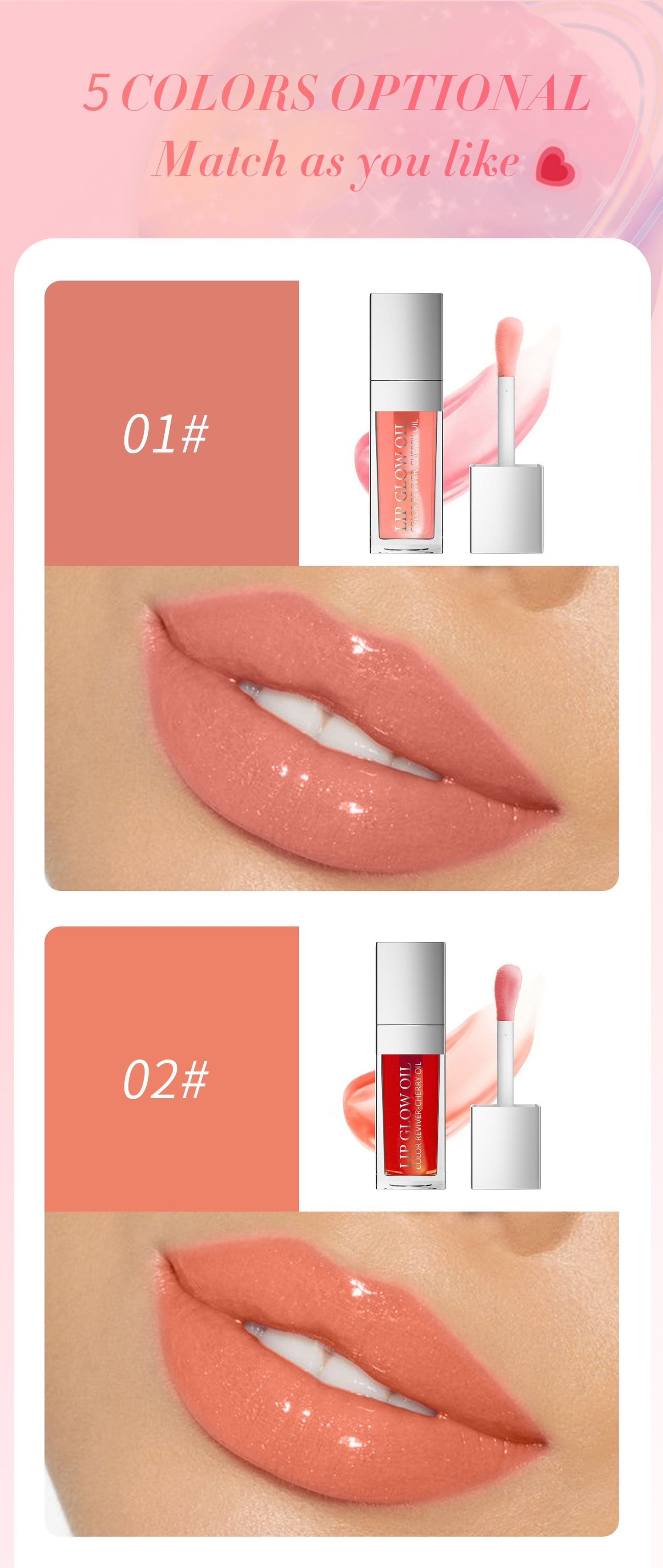 Wholesale Waterproof Gloss Lip Gloss 6 Color Glow High Quality Vegetarian Gloss Lip Gloss