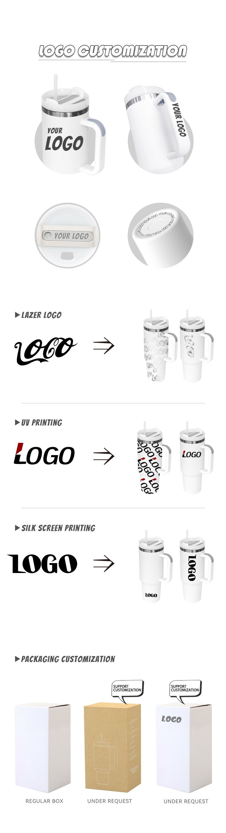 2025 Free Sample Travel Mug Stainless Steel Double Wall Vacuum Insulated Custom Coffee Cup 40 Oz Tumbler With Handle