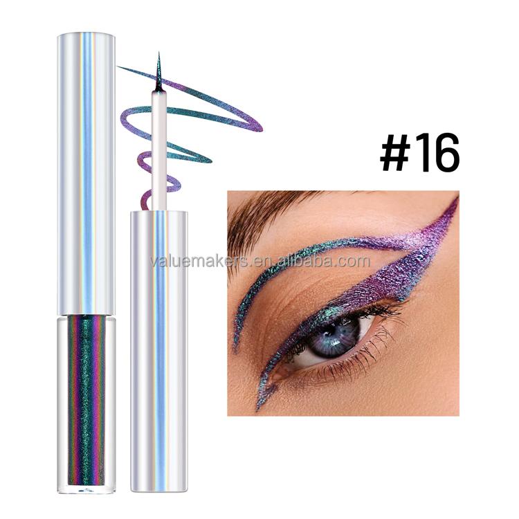 Private label new arrival metallic eyeliner water activated eyeliner shimmer chameleon liquid eyeliner