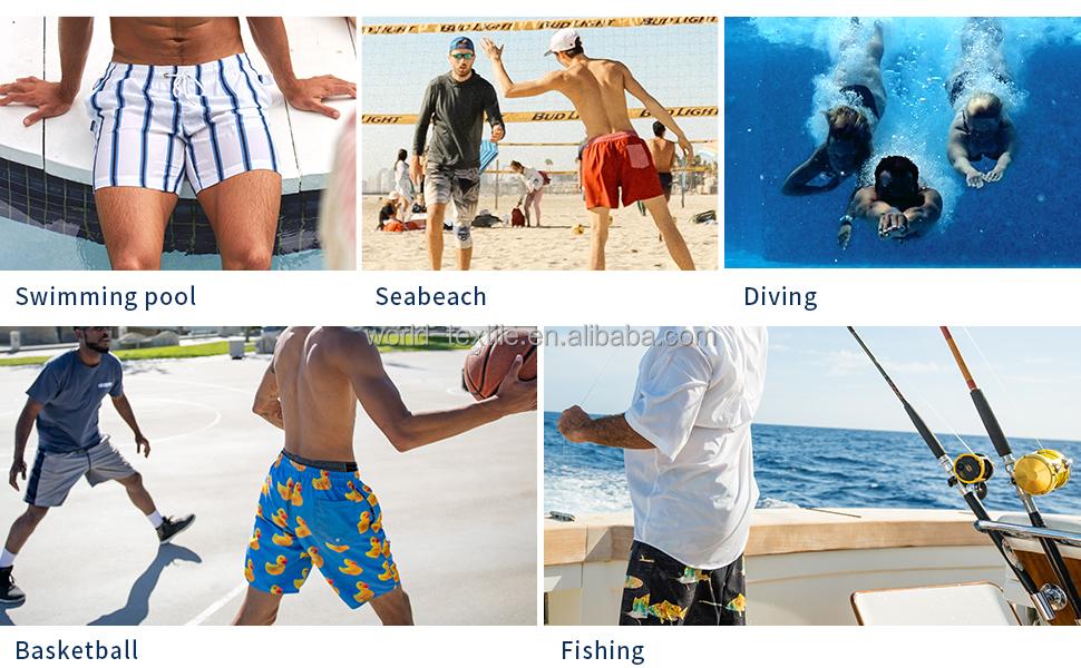 Customized OEM Men's Solid Color Swimming Trunks Quick Drying Board Swimming Trunks Eco-friendly Men's Summer Short Swimming Trunks